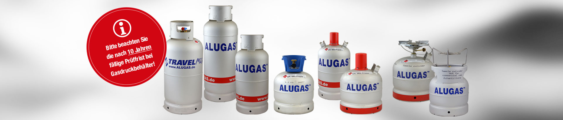 Aluminium Tankgasflasche (Kragenflasche) von ALUGAS 11kg